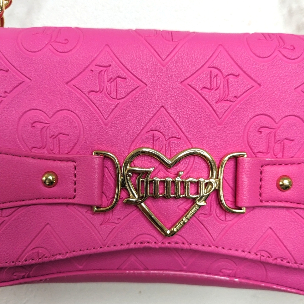 Juicy Couture Bag Small Pink W/Chain Strap - Picture 8 of 12